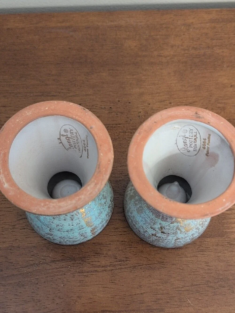 Pair of Stangl Candle Stick Holders #4064 1950's Excellent Condition